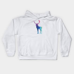 Rainbow Low Poly Deer Kids Hoodie